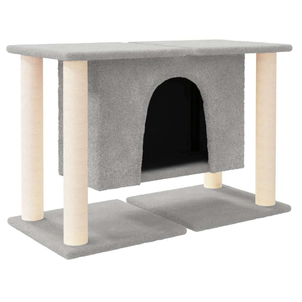 vidaXL Klösträd med klöspelare sisal ljusgrå 50 cm